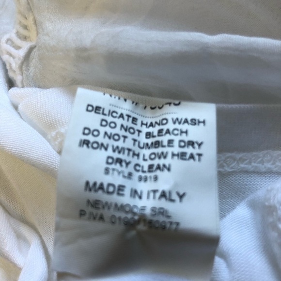 Bellambra Made Italy 100% Silk Eyelet Blouse Small - Picture 2 of 11